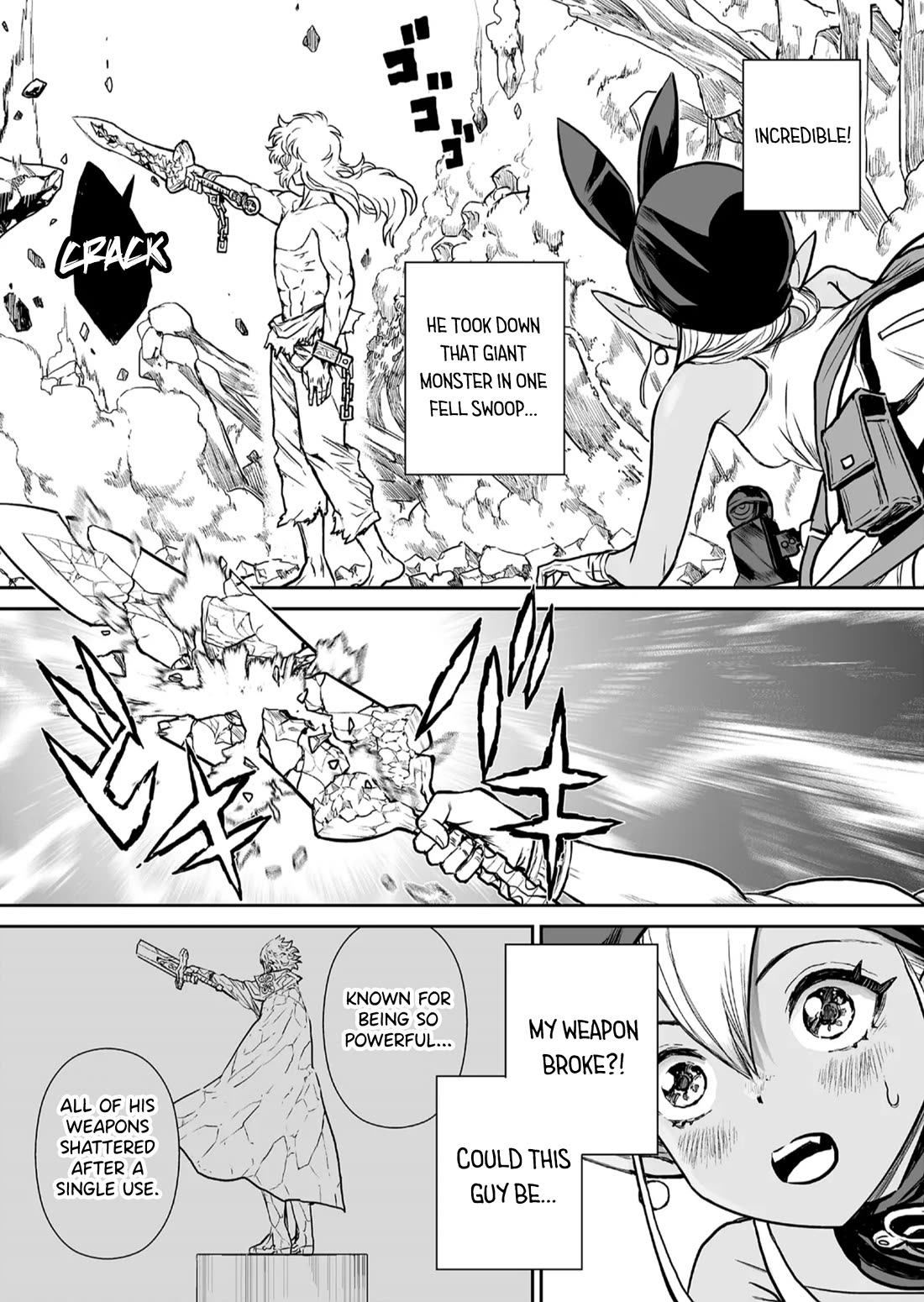 Abandoned: The Hero Who’s So Strong He Breaks Every Weapon, and the Elf Weaponsmith Chapter 1 - Page 46