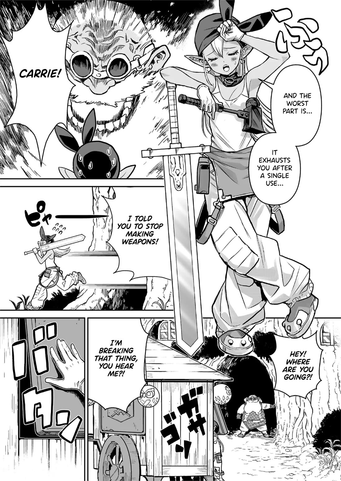 Abandoned: The Hero Who’s So Strong He Breaks Every Weapon, and the Elf Weaponsmith Chapter 1 - Page 8