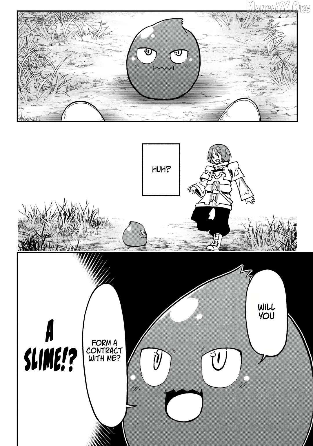 Aibou wa Slime!? ~Saikyou no Aibou o Eta Boku ga Saikyou no Mahou o Tsukatte Nariagaru~ Chapter 1 - Page 27