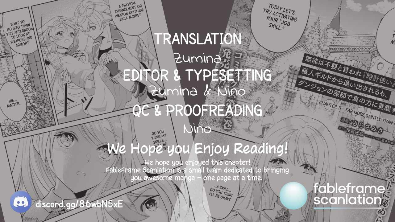 As a Watchmaker, I Was Kicked Out of the Craftsman’s Guild Because My Incompetence Was Deemed Unnecessary, but I Awakened to My True Power in the Depths of the Dungeon Chapter 11 - Page 1