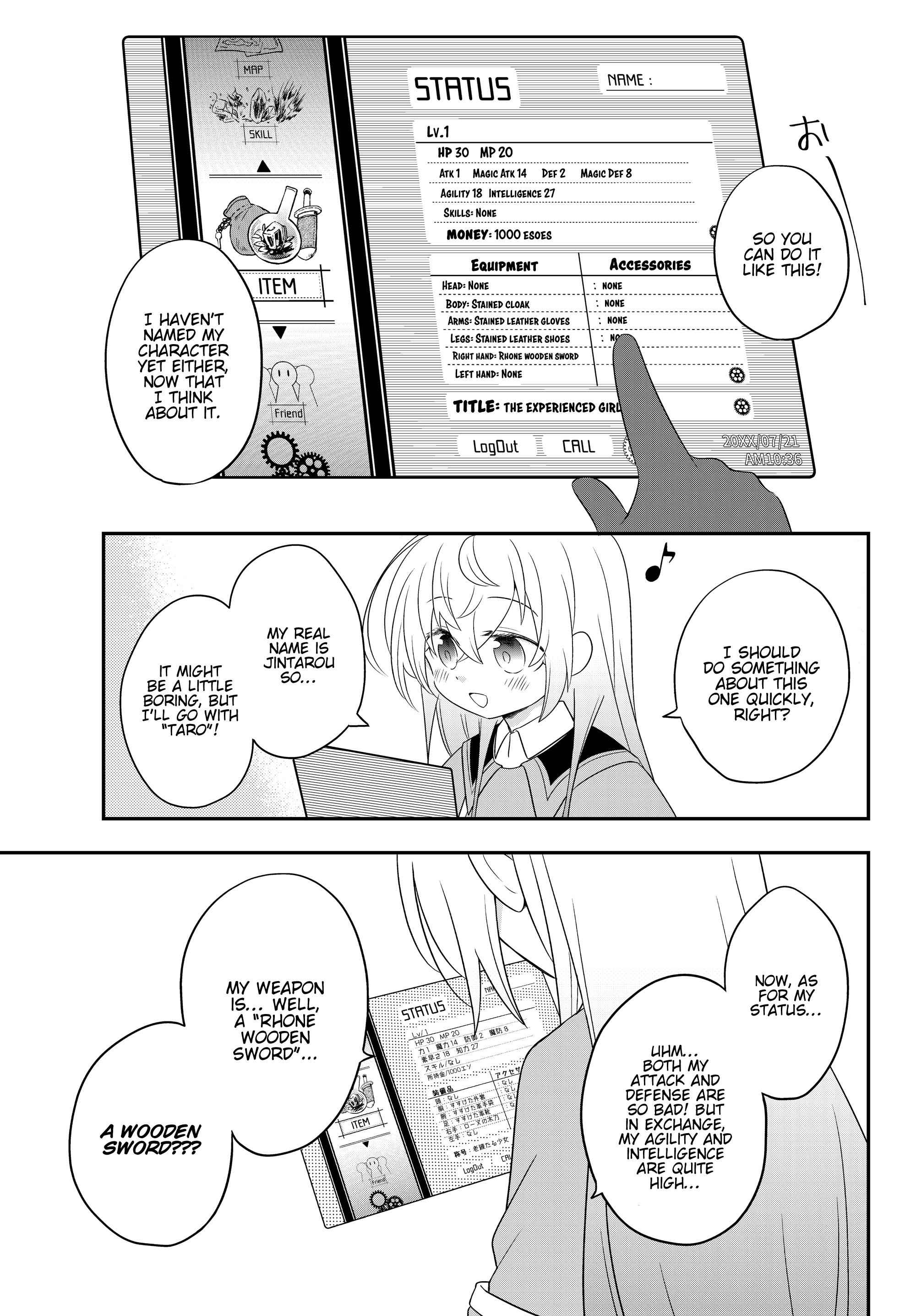 Bishoujo ni Natta kedo, Netoge Haijin Yattemasu Chapter 3.1 - Page 8