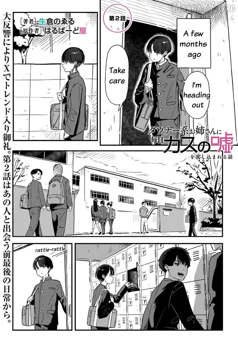 Daunaa Kei Onee-san ni Mainichi Kasu no Uso wo Nagashikomareru Hanashi Chapter 2 - Page 2