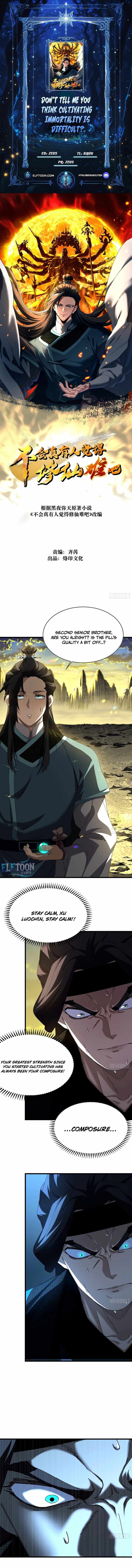 Don’t Tell Me You Think Cultivating Immortality Is Difficult? Chapter 28 - Page 1