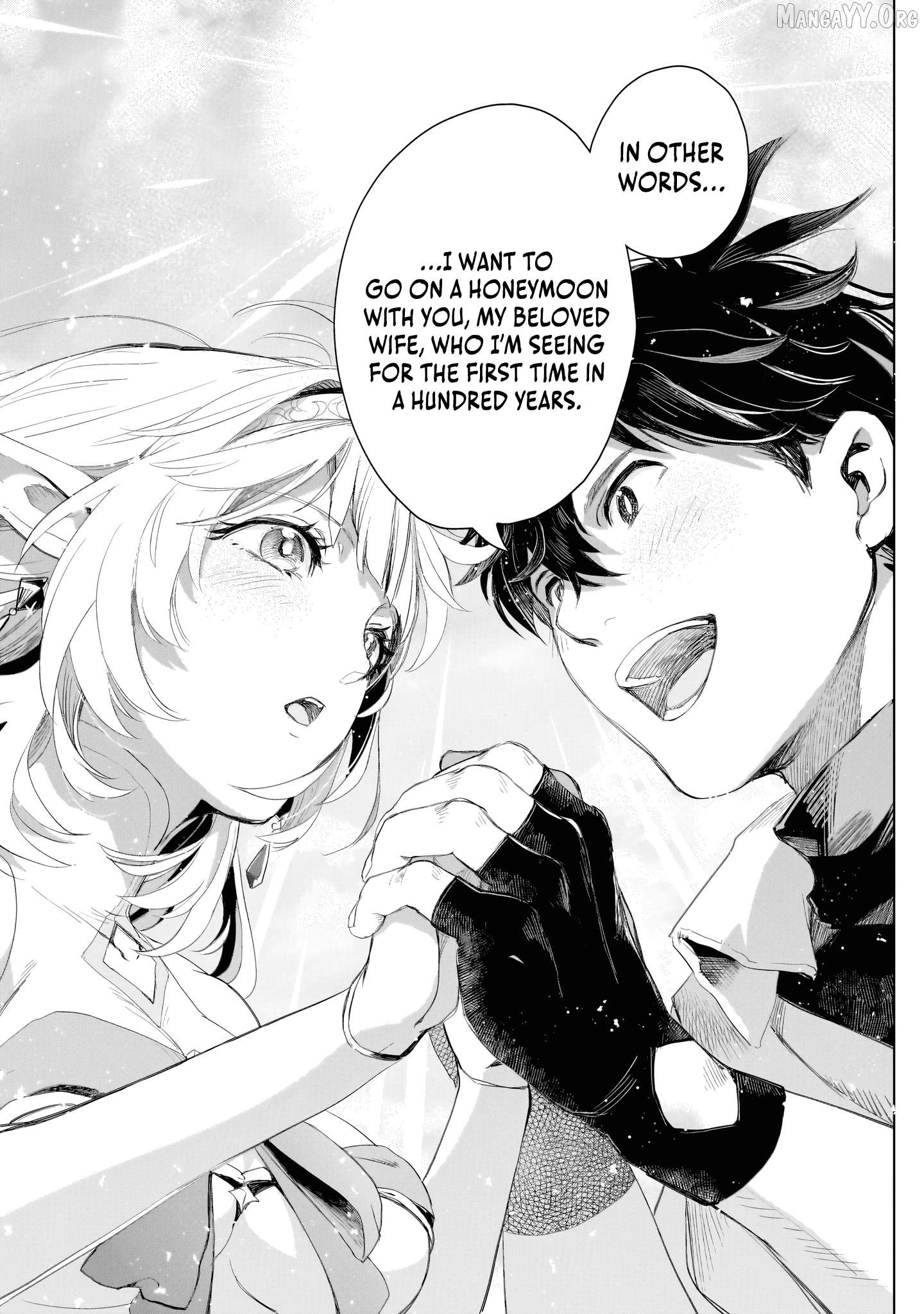 Elf Tsuma to Hajimeru Yuukyuu no Tabi ~Densetsu no Yuusha, Aisuru Elf to Tomoni 100-nen Mae ni Sukutta Sekai wo Tabisuru~ Chapter 1 - Page 57