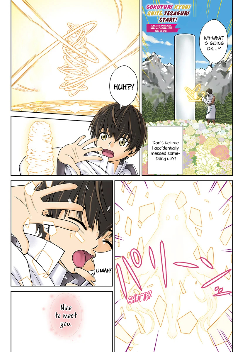 Gokufuri Kyohi Shite Tesaguri Start! Tokka Shinai Healer, Nakama to Wakarete Tabi ni Deru Chapter 1 - Page 2