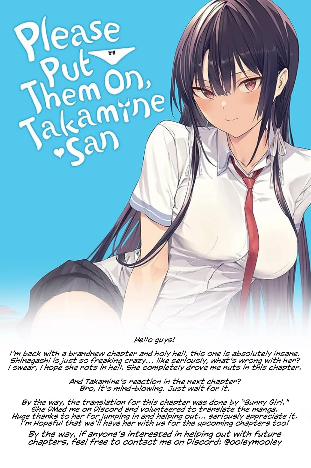 Haite Kudasai, Takamine San Chapter 66.1 - Page 1