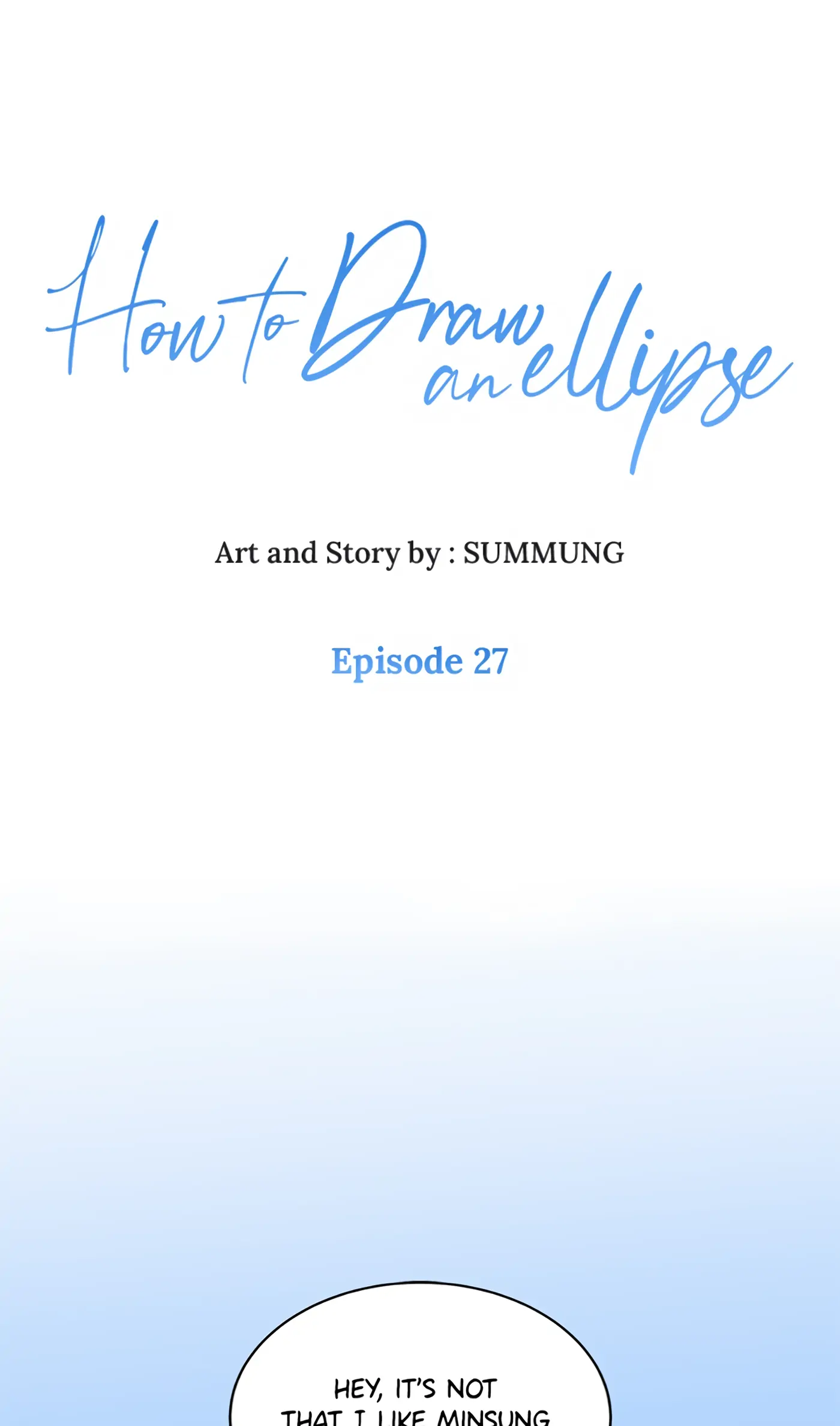 How to Draw an Ellipse Chapter 27 - Page 1