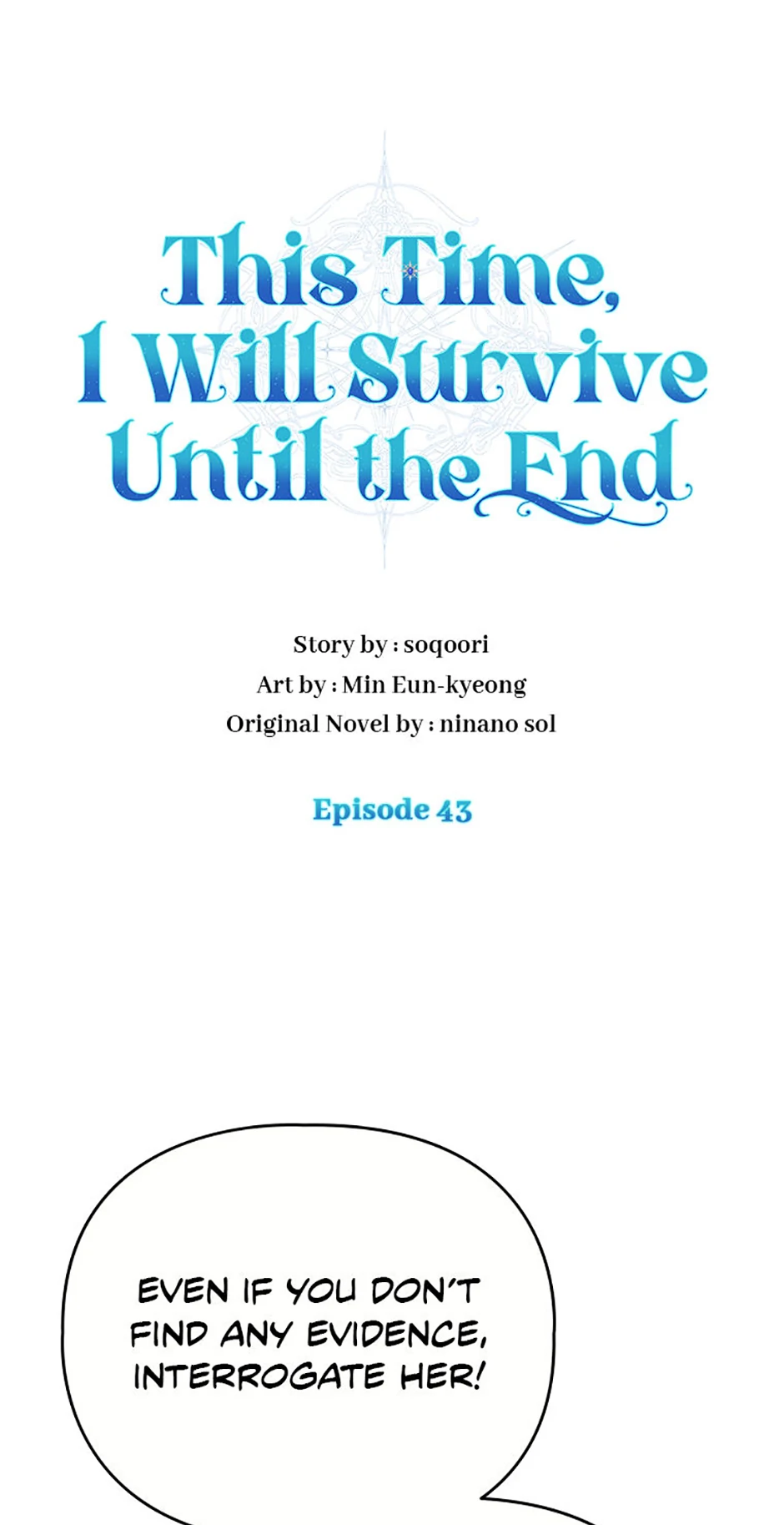 In This Life, I Will Survive Until the End Chapter 43 - Page 1