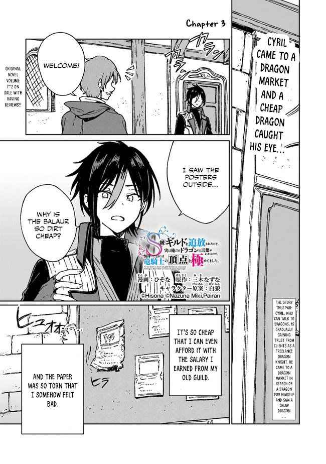 I’ve Been Kicked Out of an S-Rank Guild. But Only I Can Communicate With Dragons. Before I Knew It, I Became the Greatest Dragon Knight Chapter 3 - Page 2