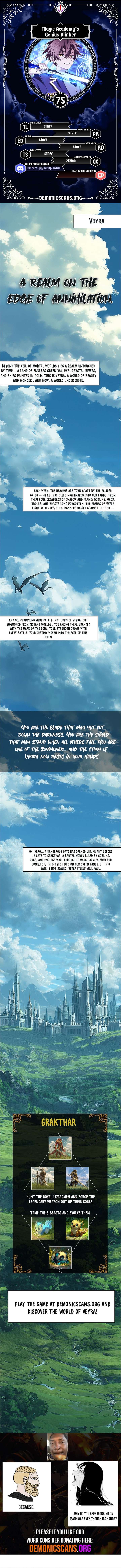 Magic Academy’s Genius Blinker Chapter 75 - Page 1