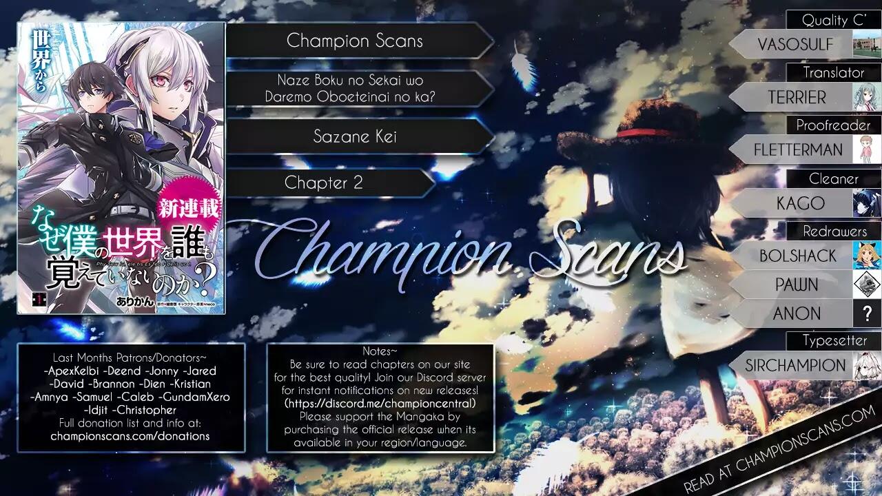 Naze Boku no Sekai wo Daremo Oboeteinai no ka? Chapter 2 - Page 1