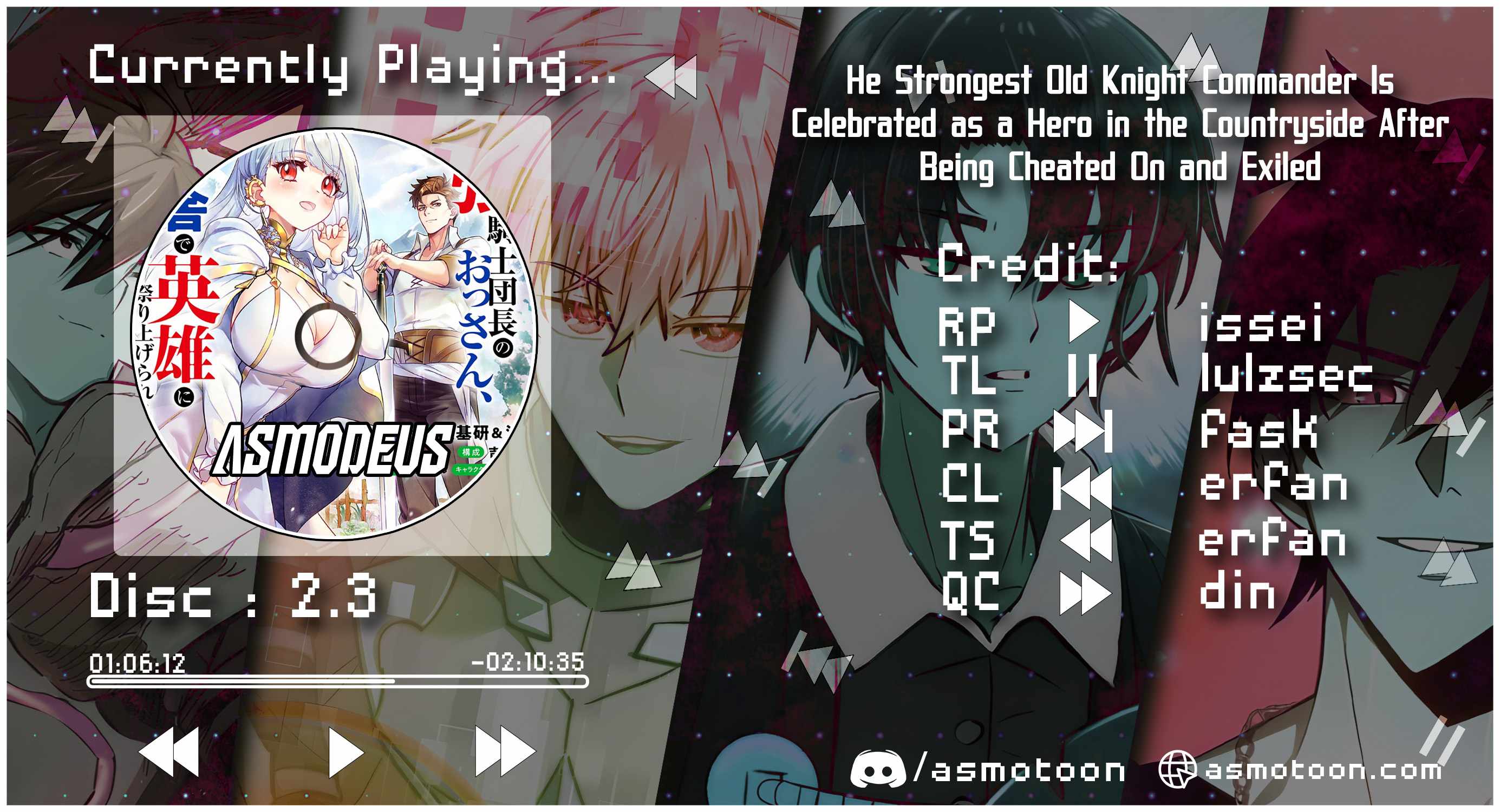 Netorare Tsuihousareta Saikyou Kishi Danchou No Ossan, Katainaka De Eiyuu Ni Matsuriagerareru Chapter 2.3 - Page 1