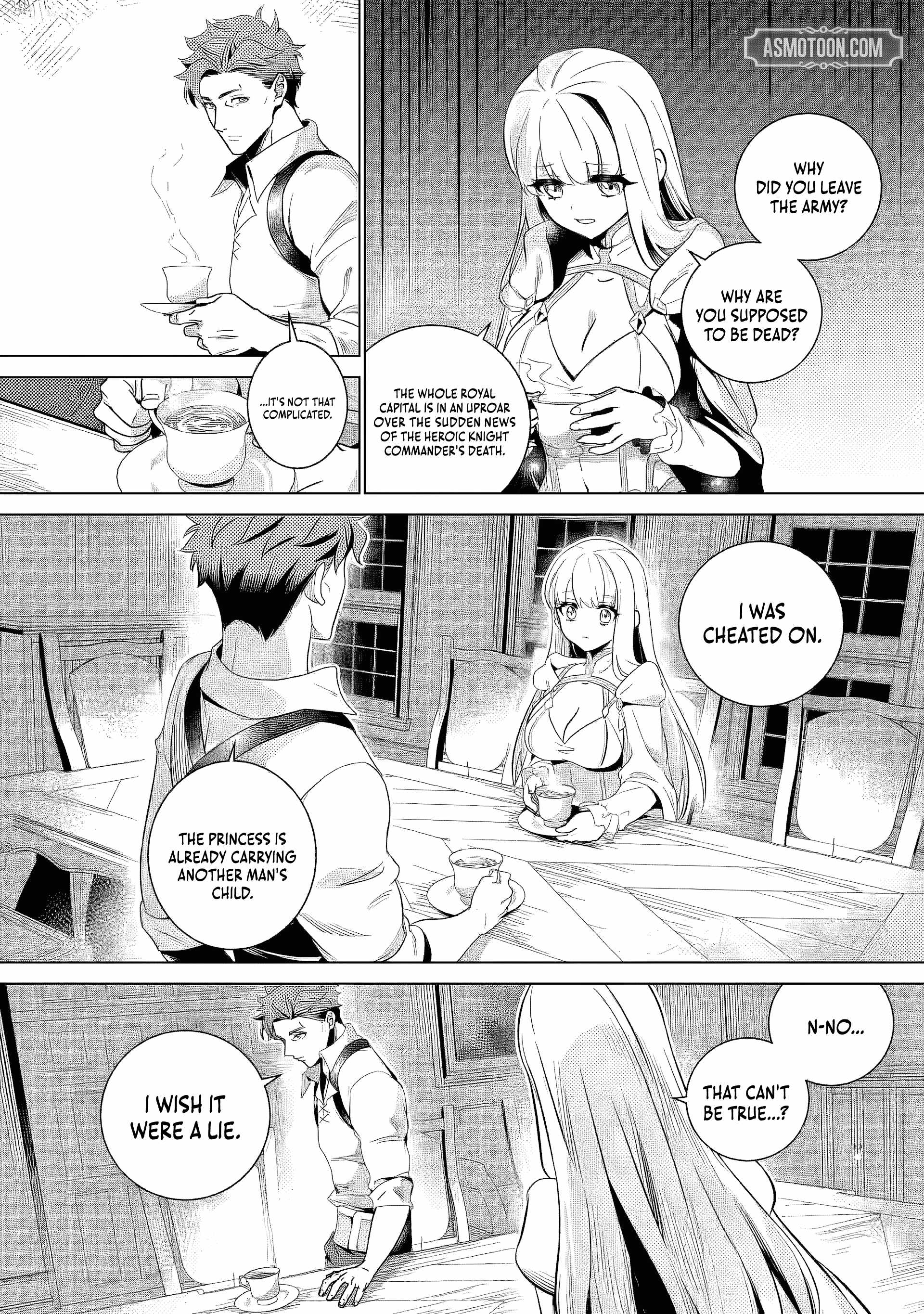 Netorare Tsuihousareta Saikyou Kishi Danchou No Ossan, Katainaka De Eiyuu Ni Matsuriagerareru Chapter 2.3 - Page 3