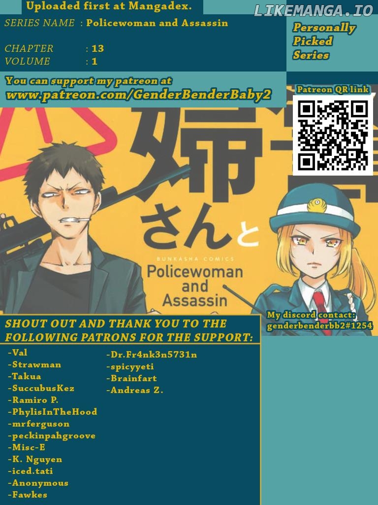 Policewoman and Assassin Chapter 13 - Page 1