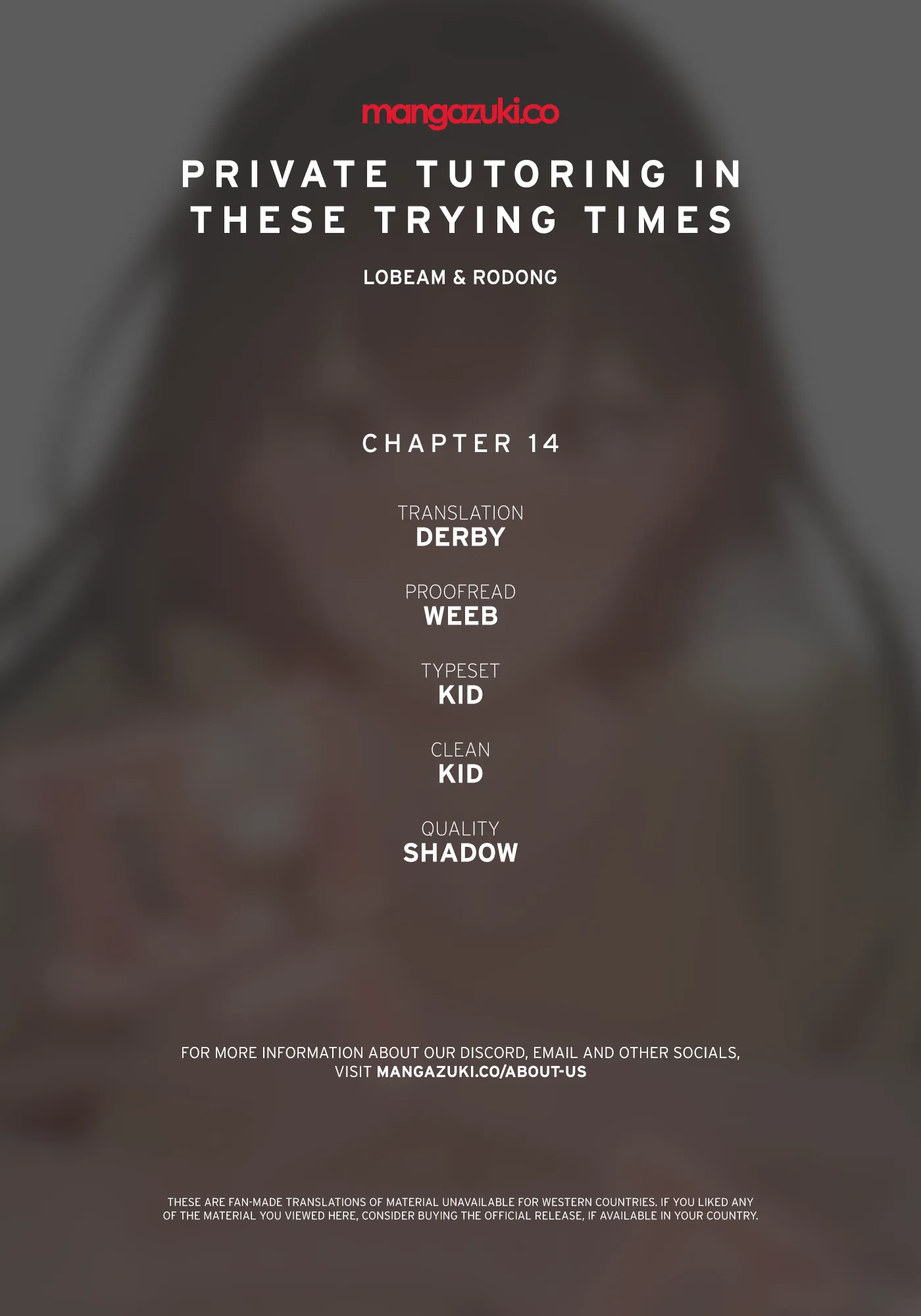 Private Tutoring in These Trying Times Chapter 14 - Page 1