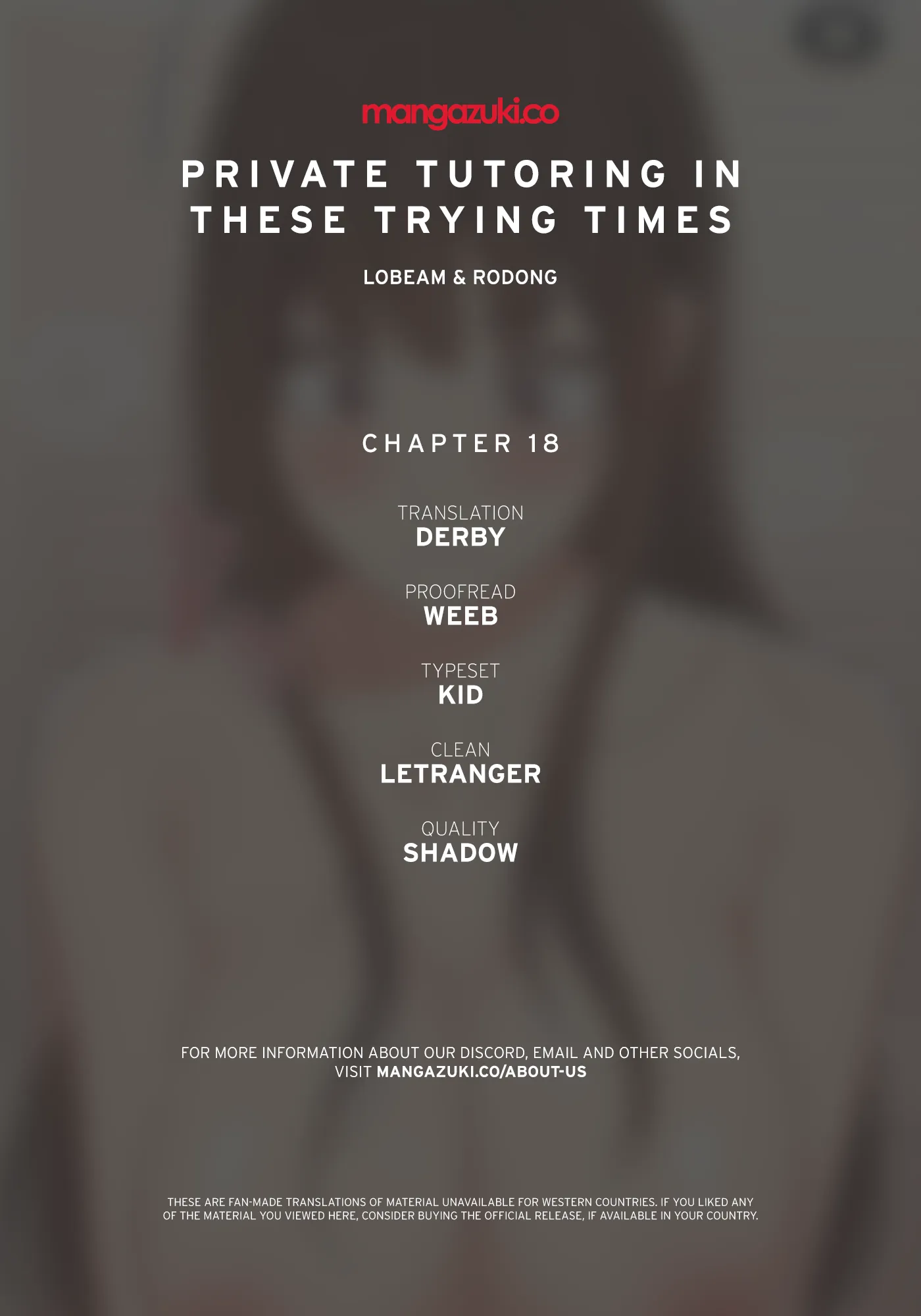 Private Tutoring in These Trying Times Chapter 18 - Page 1