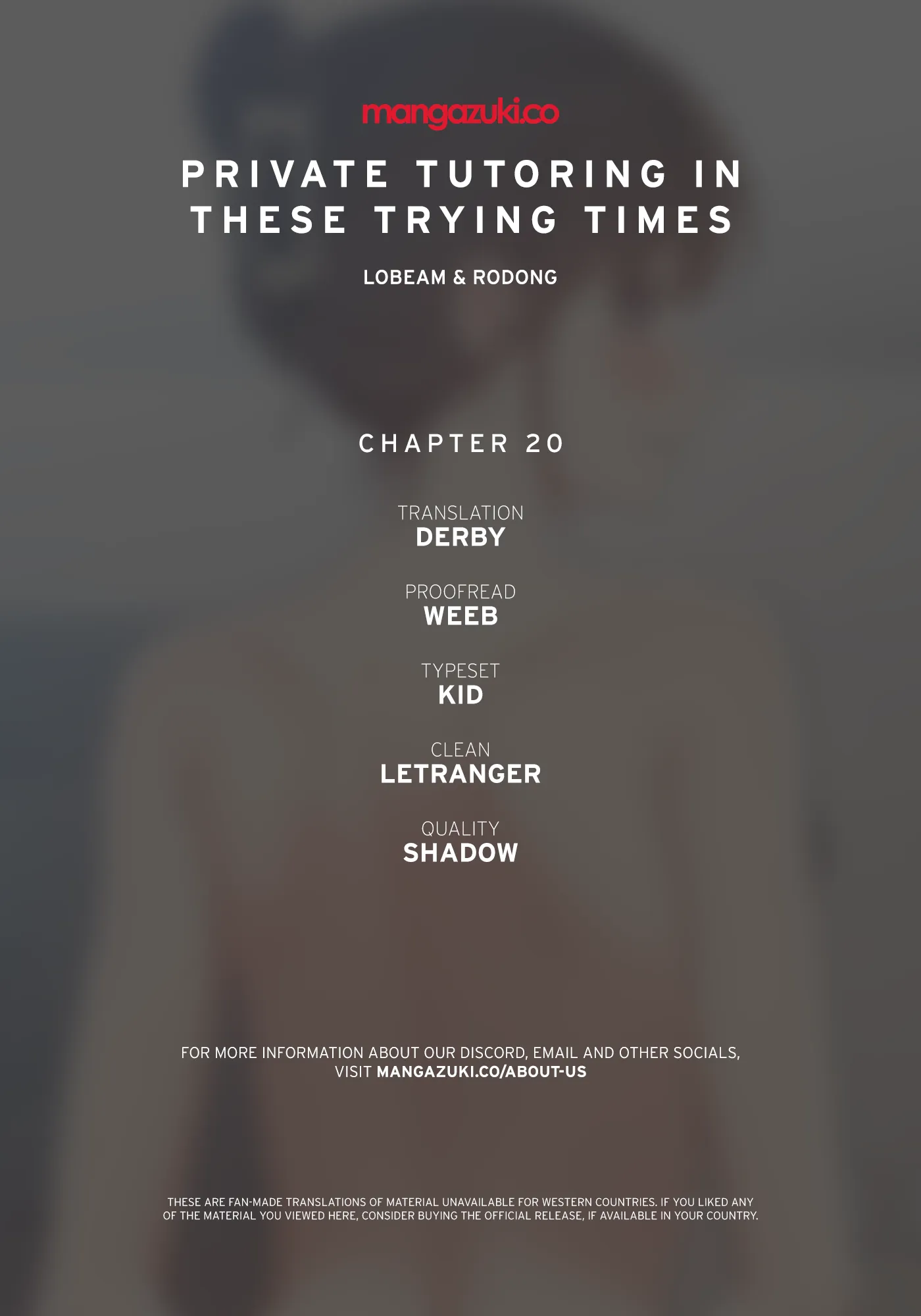 Private Tutoring in These Trying Times Chapter 20 - Page 1