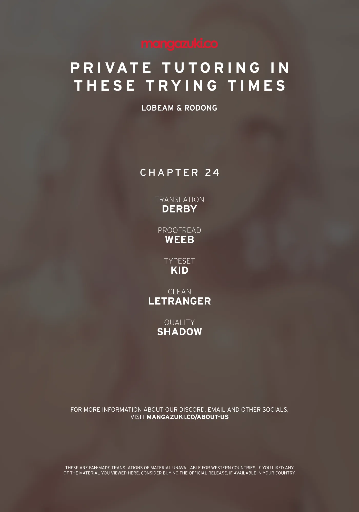 Private Tutoring in These Trying Times Chapter 24 - Page 1