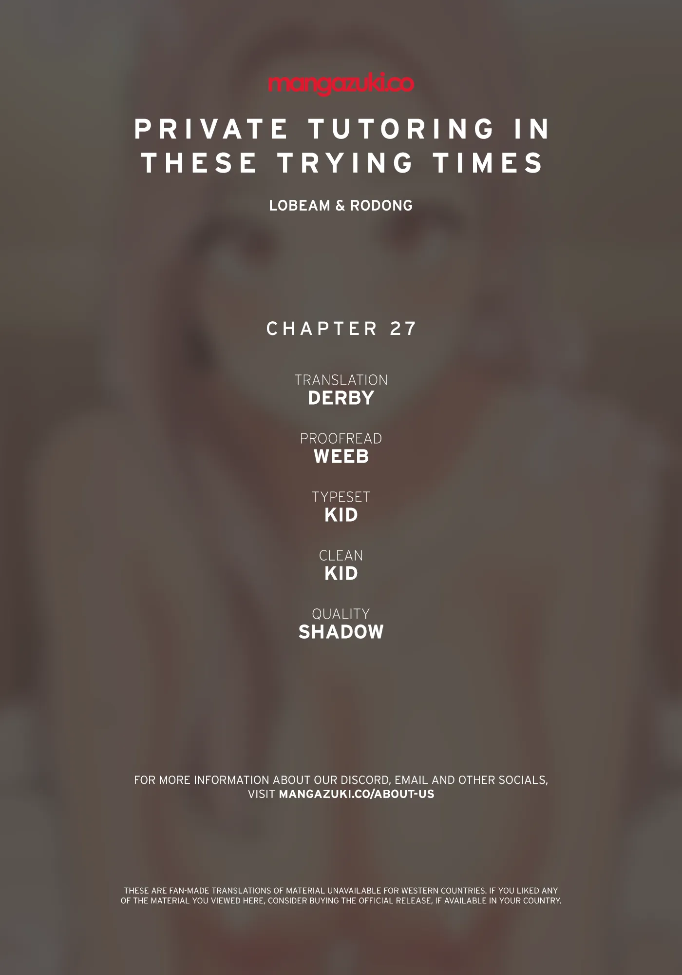 Private Tutoring in These Trying Times Chapter 27 - Page 1