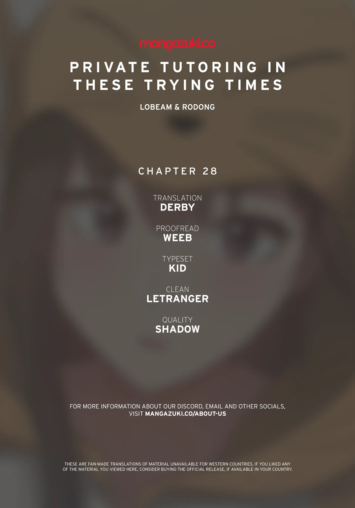 Private Tutoring in These Trying Times Chapter 28 - Page 1