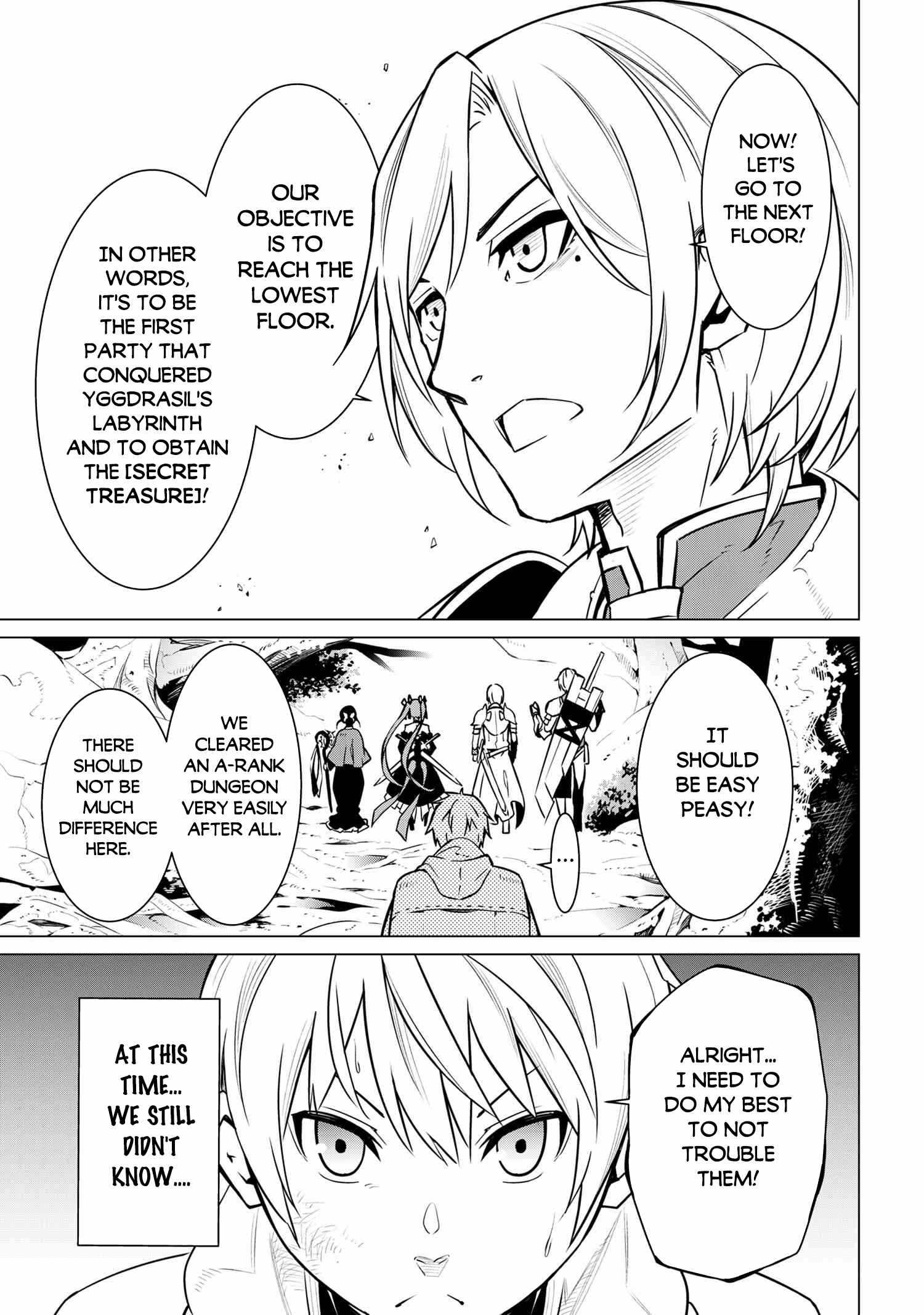 SSS-Rank Dungeon de Knife Ippon Tewatasare Tsuihou Sareta Shiro Madoushi: Yggdrasil no Noroi ni Yori Jakuten de Aru Maryoku Fusoku o Kokufukushi Sekai Saikyou e to Itaru Chapter 1 - Page 16