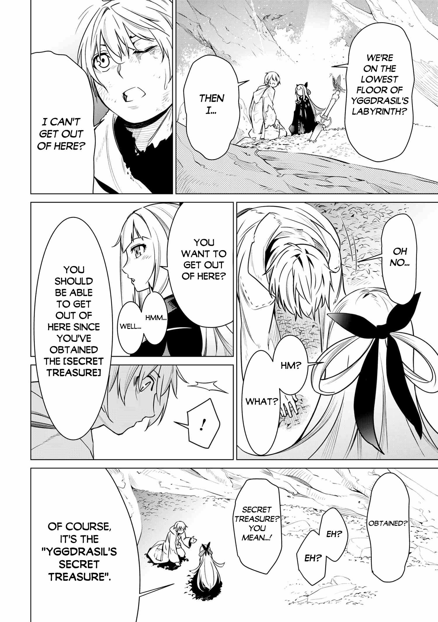 SSS-Rank Dungeon de Knife Ippon Tewatasare Tsuihou Sareta Shiro Madoushi: Yggdrasil no Noroi ni Yori Jakuten de Aru Maryoku Fusoku o Kokufukushi Sekai Saikyou e to Itaru Chapter 1 - Page 54