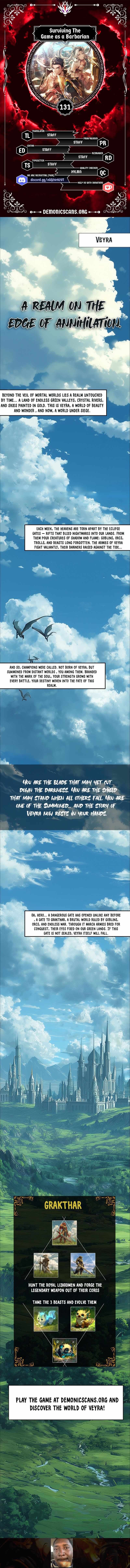 Surviving the Game as a Barbarian Chapter 131 - Page 1