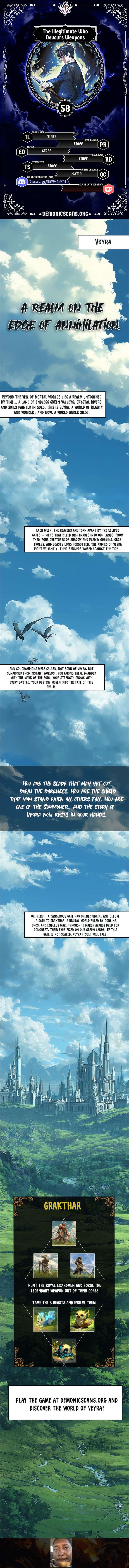 The Illegitimate Who Devours Weapons Chapter 58 - Page 1