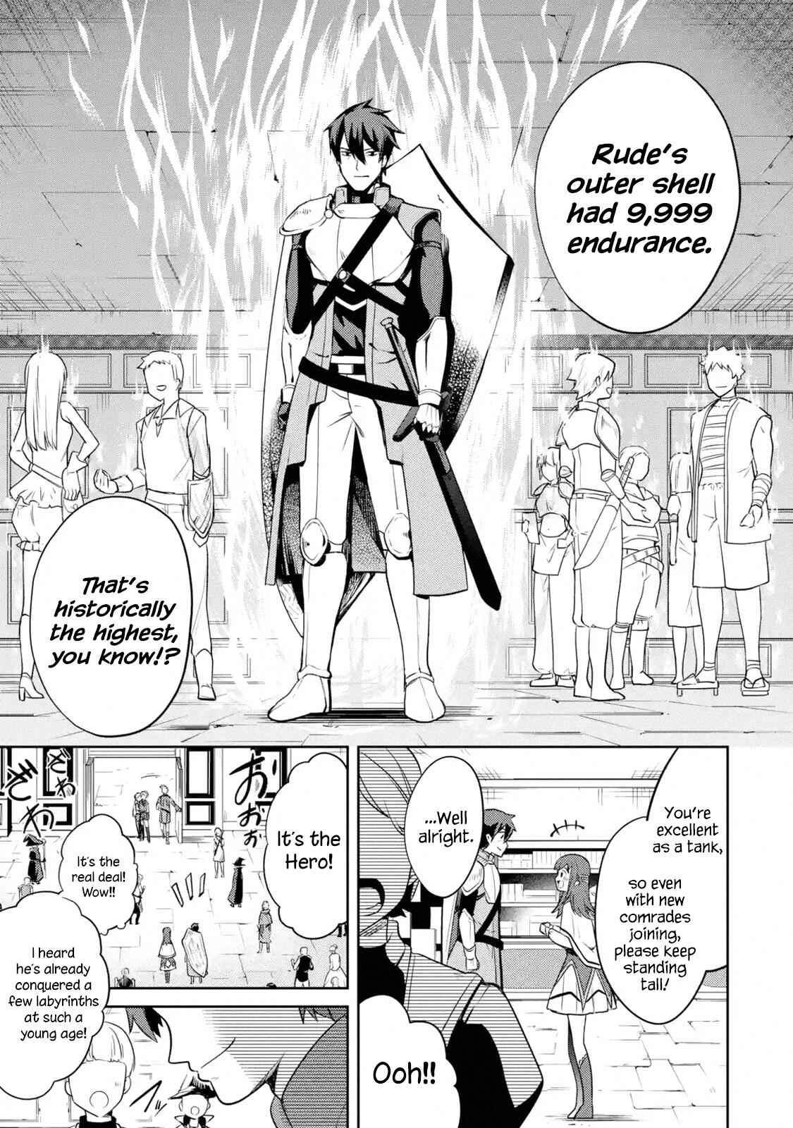 The Labyrinth Raids of the Ultimate Tank ~The Tank Possessing a Rare 9,999 Endurance Skill was Expelled from the Hero Party~ Chapter 1.1 - Page 10