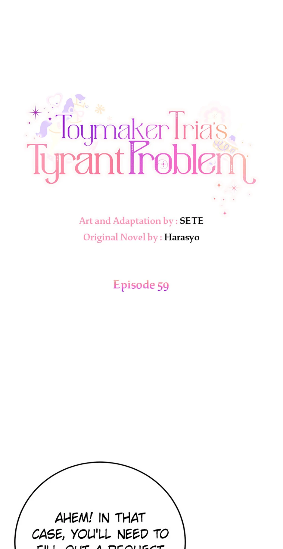 Toymaker Tria’s Tyrant Problem Chapter 59 - Page 1