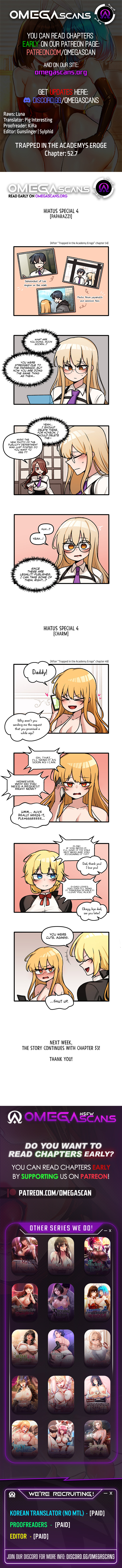 Trapped in the Academy’s Eroge Chapter 52.7 - Page 1
