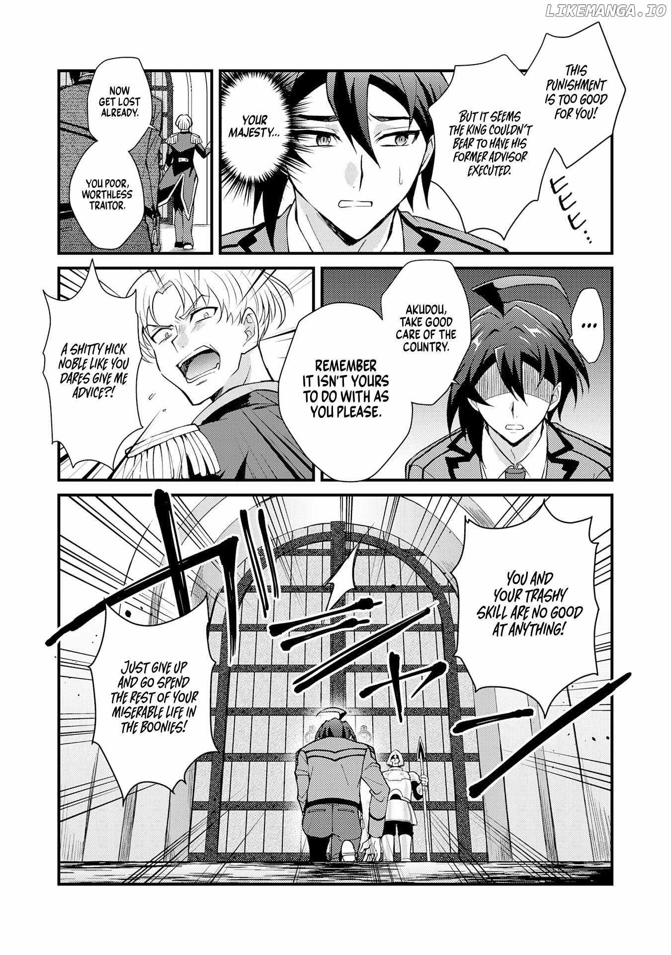 Tsuihou Kizoku wa, Hazure Skill “Kodai Shoukan” de Eirei-tachi to Henkyou Ryouchi o Saikou suru Chapter 1 - Page 11