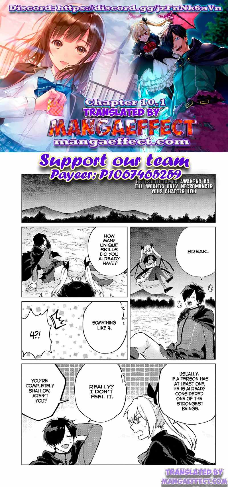 Tsuihou Sareta Onimotsu Tamer, Sekai Yuiitsu no Necromancer ni Kakusei Suru Chapter 10.1 - Page 1