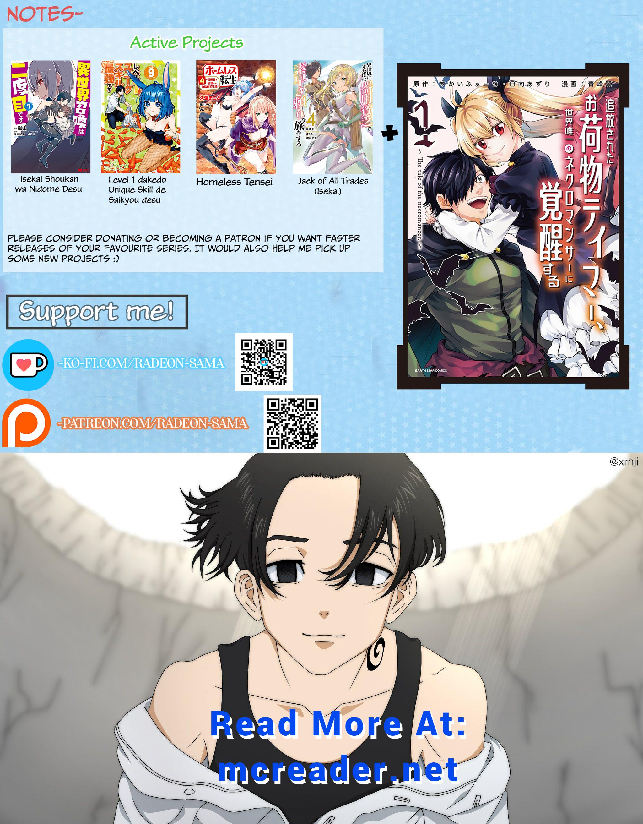 Tsuihou Sareta Onimotsu Tamer, Sekai Yuiitsu no Necromancer ni Kakusei Suru Chapter 13.1 - Page 17