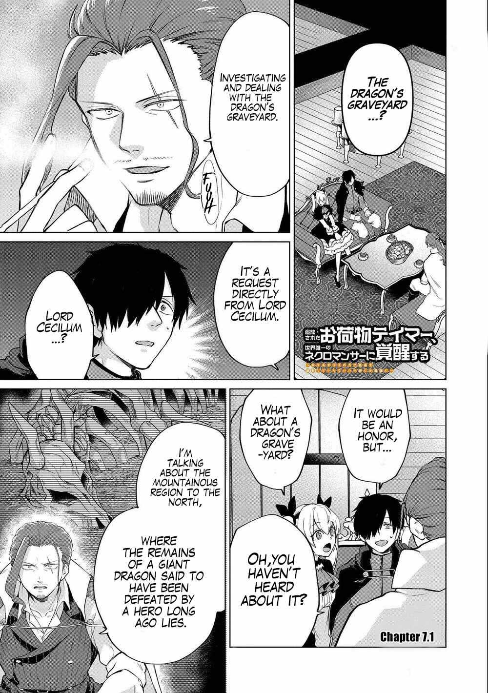 Tsuihou Sareta Onimotsu Tamer, Sekai Yuiitsu no Necromancer ni Kakusei Suru Chapter 7.1 - Page 2