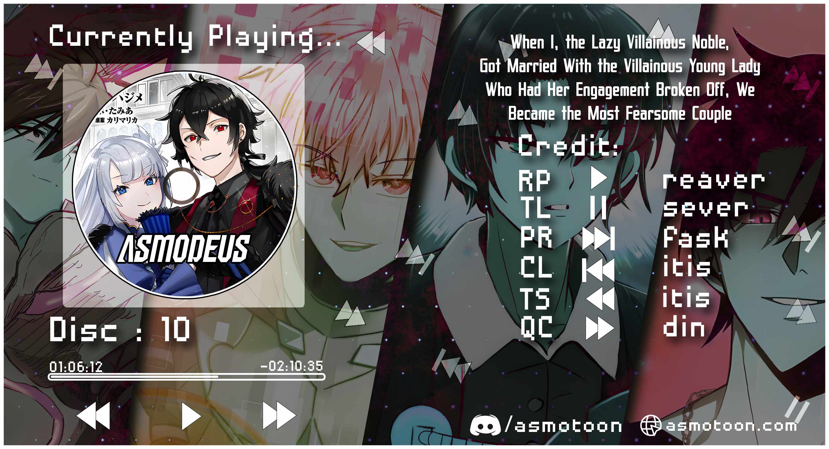 When I, the Lazy Villainous Noble, Got Married With the Villainous Young Lady Who Had Her Engagement Broken Off, We Became the Most Fearsome Couple Chapter 10 - Page 1