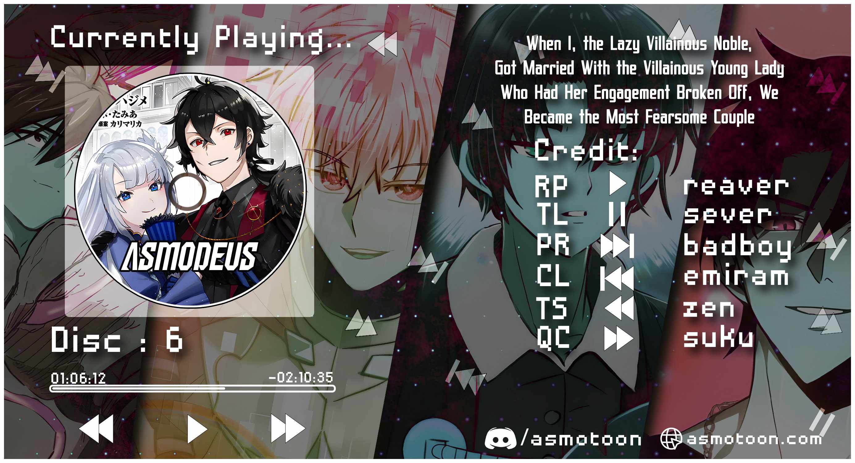 When I, the Lazy Villainous Noble, Got Married With the Villainous Young Lady Who Had Her Engagement Broken Off, We Became the Most Fearsome Couple Chapter 6 - Page 1