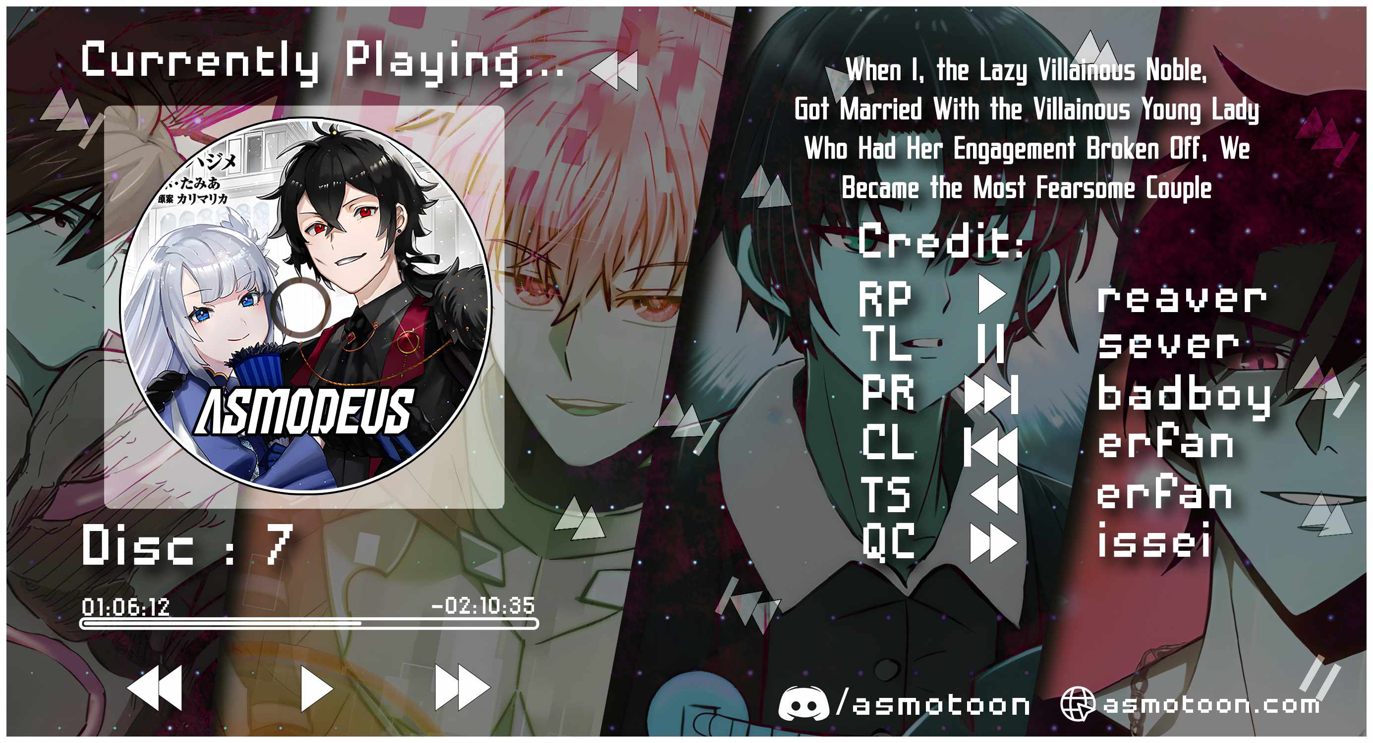 When I, the Lazy Villainous Noble, Got Married With the Villainous Young Lady Who Had Her Engagement Broken Off, We Became the Most Fearsome Couple Chapter 7 - Page 1