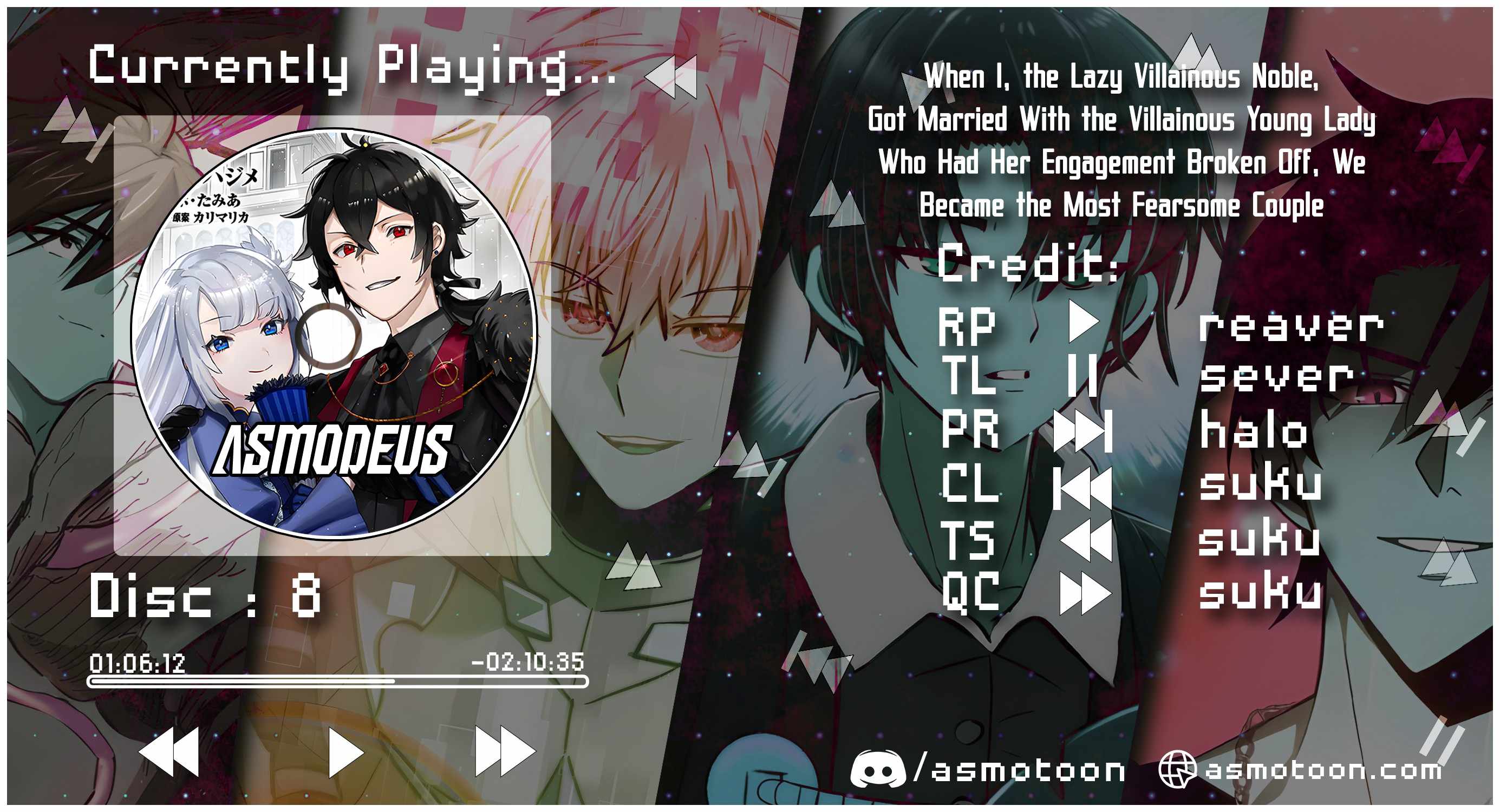 When I, the Lazy Villainous Noble, Got Married With the Villainous Young Lady Who Had Her Engagement Broken Off, We Became the Most Fearsome Couple Chapter 8 - Page 1